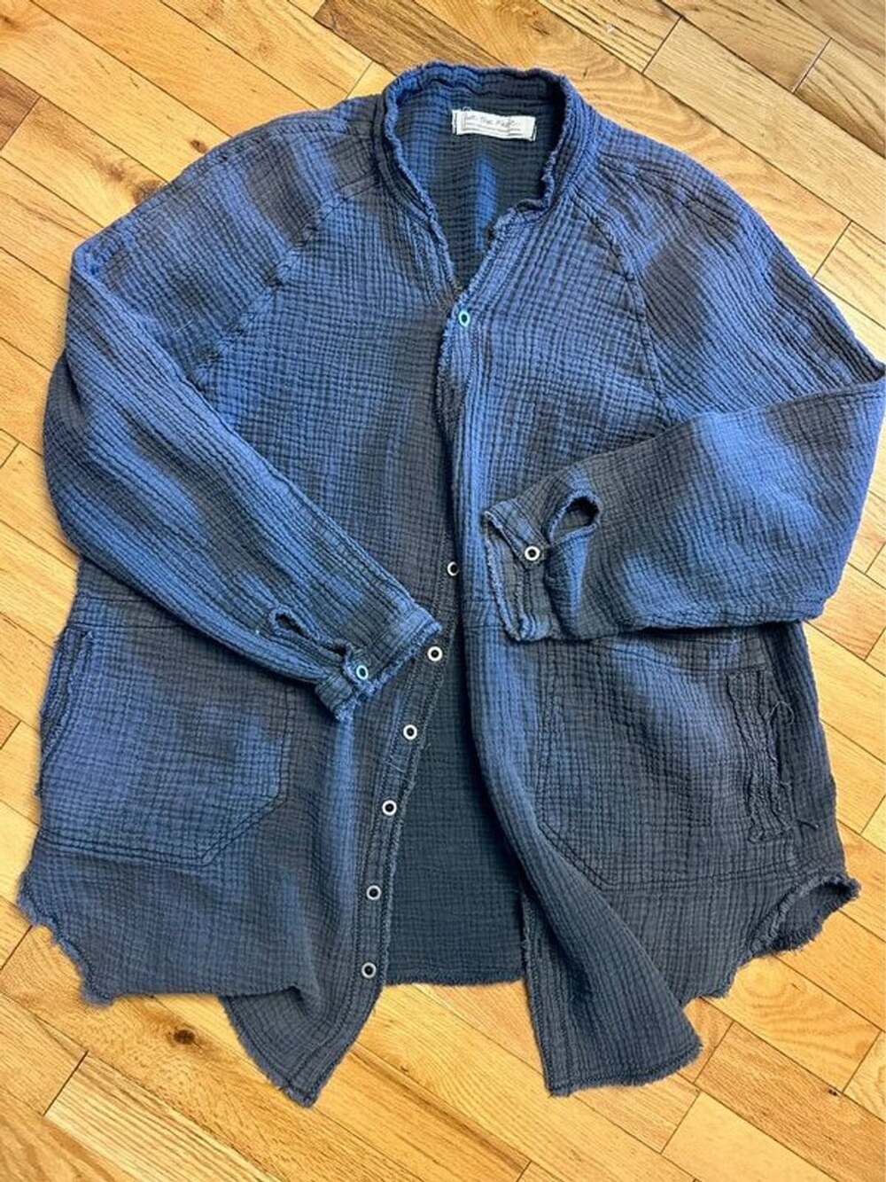 Free People We The Free Summer Daydream Button Down Size S Blue
